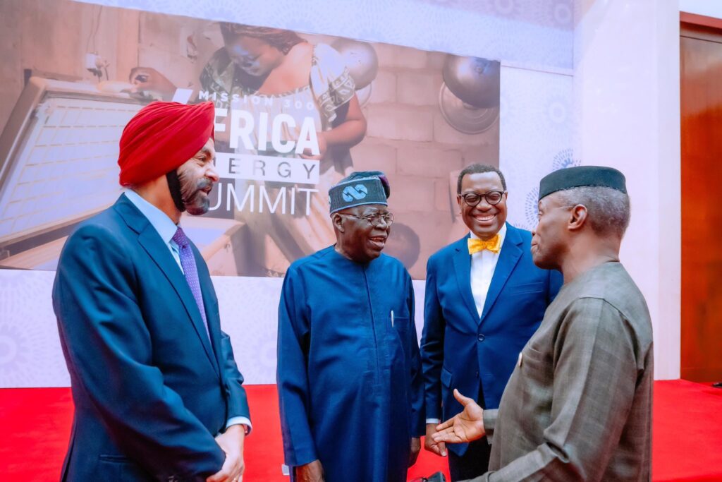 Former vice president professor Yemi Osinbajo meet in Tanzania with  President Tinubu.