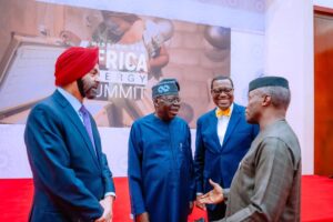 Former vice president professor Yemi Osinbajo meet in Tanzania with  President Tinubu.