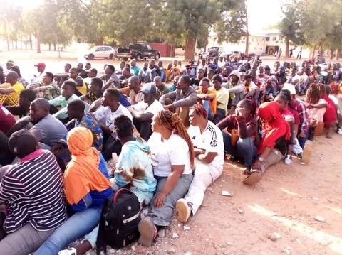 Kebbi Police Arrest 165 Illegal Immigrants Found Living in a Three-Bedroom Flat.